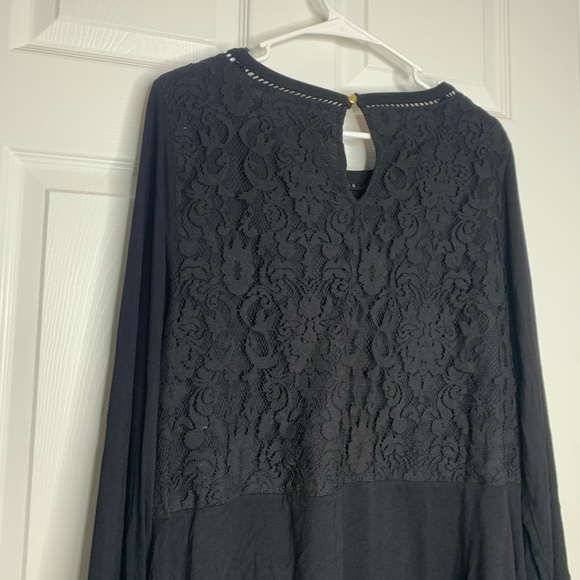 Kaari blue black boho crochet blouse - Picture 4 of 6